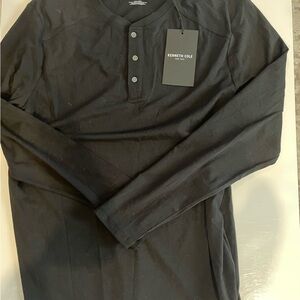 Kenneth Cole black Long Sleeve Henley
